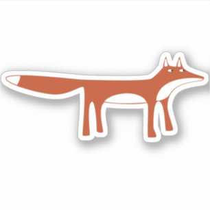 Sticker Renard rouge sauvage