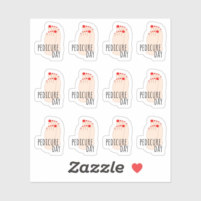 Sticker Rendez-vous de pédicure Planificateur de rappel de (Feuille)