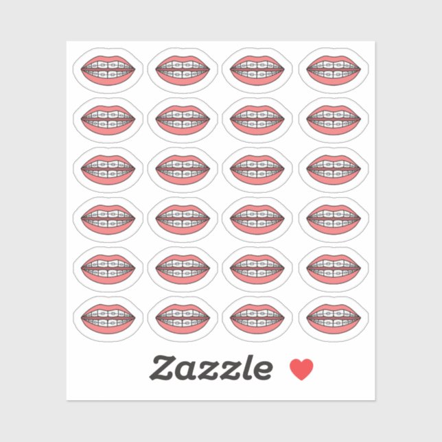 Sticker Rendez-vous d'orthodontiste pour appareil dentaire (Feuille)