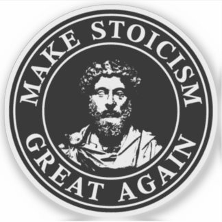 Sticker Rendre le stoïcisme grand (blanc)