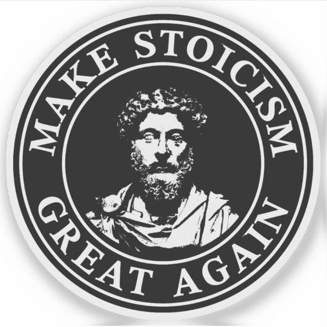 Sticker Rendre le stoïcisme grand (blanc) (Devant)