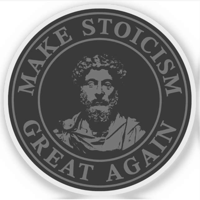 Sticker Rendre le stoïcisme grand (gris) (Devant)