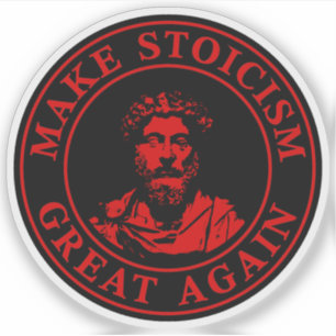 Sticker Rendre le stoïcisme grand (rouge)