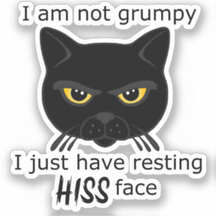 Sticker Repose Sa Face Noir Chat - Avantages PACR