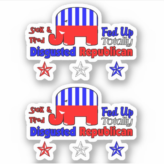 Sticker Républicain dégoûté (Devant)