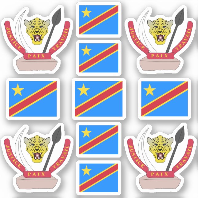 Sticker République démocratique du Congo - symboles nation (Devant)