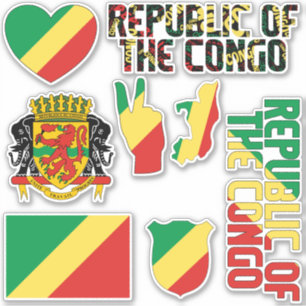 Sticker République Extraordinaire du Congo Forme nationale