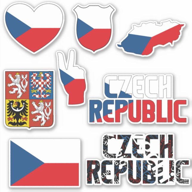 Sticker République Tchèque Extraordinaire Forme les symbol (Devant)