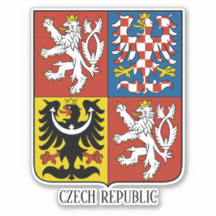 Sticker République Tchèque Manteau National Patriotique