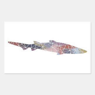 Sticker requin en mosaïque de papier