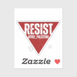 Sticker Résistez au mot avec résistance inversée au triang