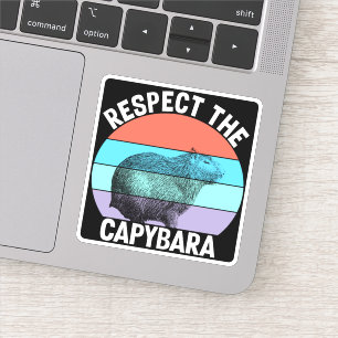Sticker Respectez Le T-shirt Capybara Funny Capybara Lover