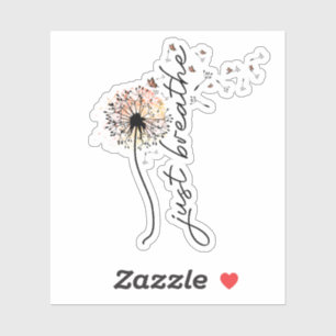 Sticker Respirer le Dandelion auto-soin Inspiration Yoga
