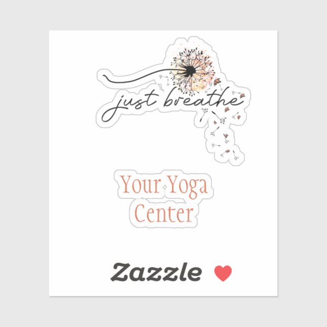 Sticker Respirer le papillon Dandelion Inspiration Yoga (Feuille)