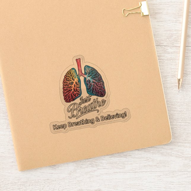 Sticker Respirez simplement et continuez à croire  (Carnet)