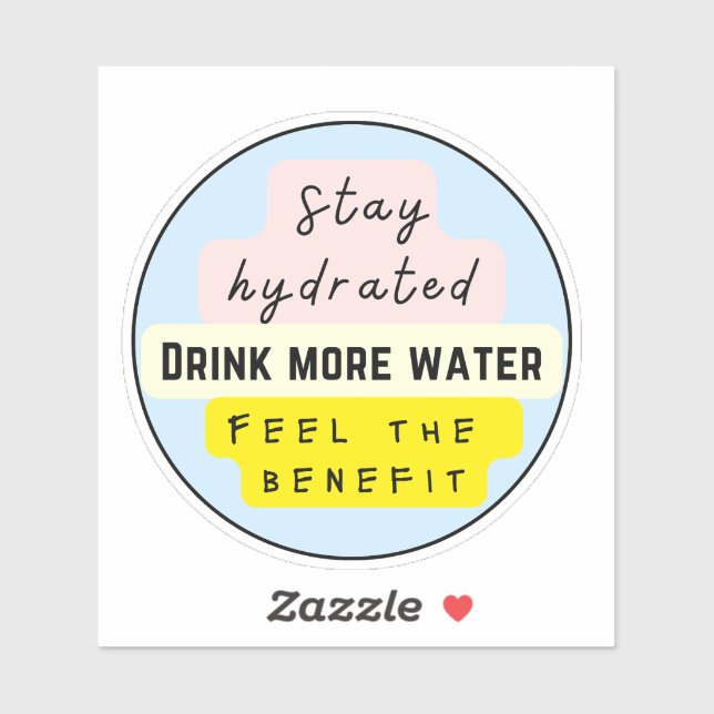STICKER RESTER HYDRATÉ BOIRE PLUS D'EAU (Feuille)