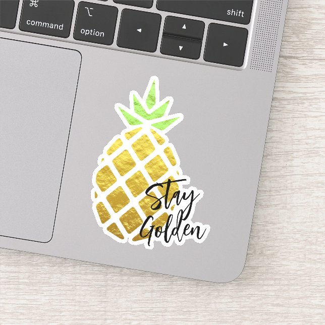 Sticker Restez Ananas Tropical (Détail)