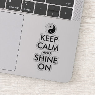 Sticker Restez calme et brillant sur l'autocollant de l'or
