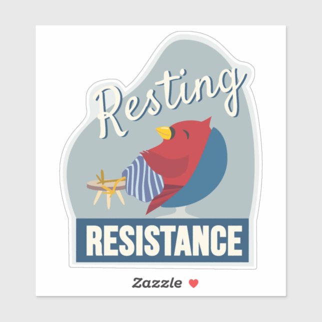 Sticker Resting is My Resistance Compact Organic shape (Feuille)
