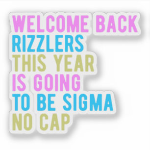 Sticker Retour À L'École Accueil Retour Rizzlers Sigma Auc