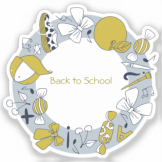 Sticker Retour à l'école avec chatouille de petites choses