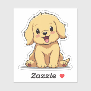 Sticker Retriever Doré, Charme Anime, Petit
