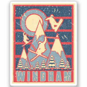 Sticker Retro 80s Windham Mountain Ski