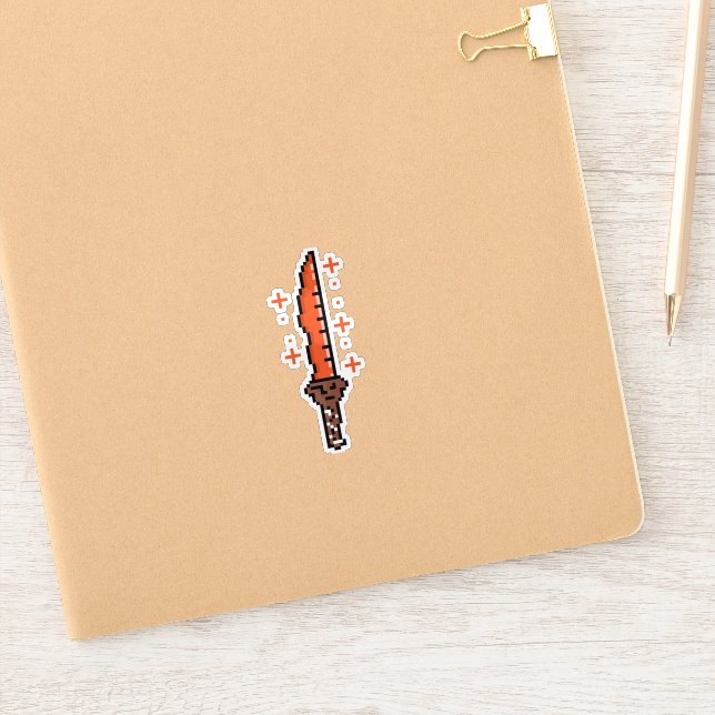Sticker Retro Fire Dagger (Carnet)
