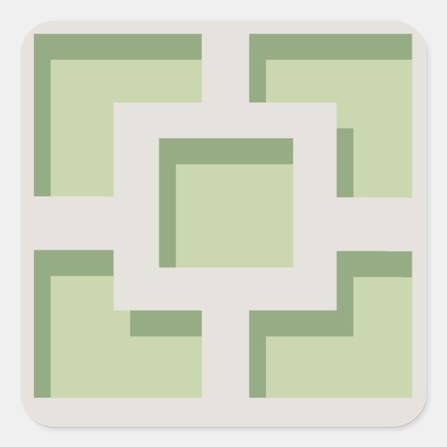 Sticker Retro Green Trellis (Devant)