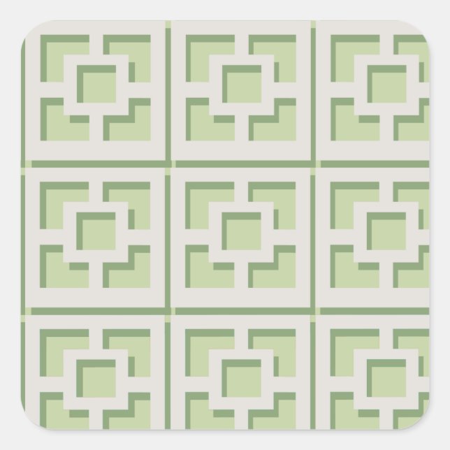 Sticker Retro Green Trellis (Devant)