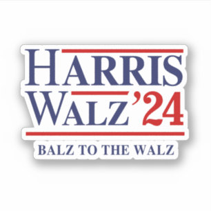 Sticker Retro Harris Walz '24 - Balz au Walz
