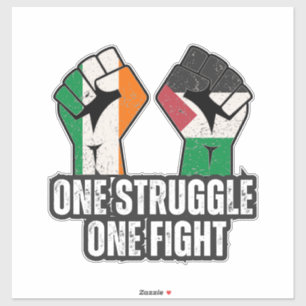 Sticker Rétro Irlande Palestine Solidarité Première révolu