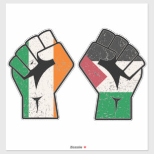 Sticker Rétro Irlande Palestine Solidarité Première révolu