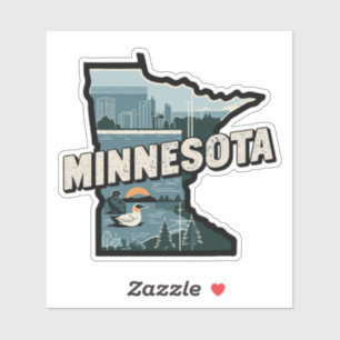 Sticker Retro Minnesota