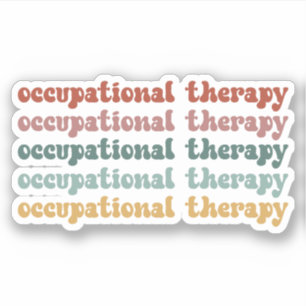Sticker Retro OT ergothérapie OT étudiant
