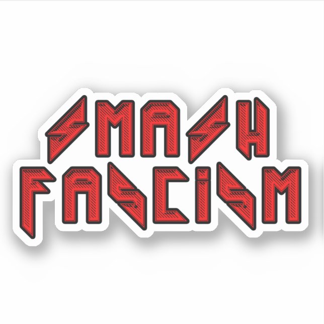 Sticker Retro Rocker - Le fascisme escamotable (Devant)