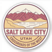 Rétro Salt Lake City Utah Montagne Vintage Lac