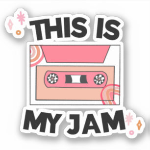 Sticker Retro sur bande mixte de Music Lover