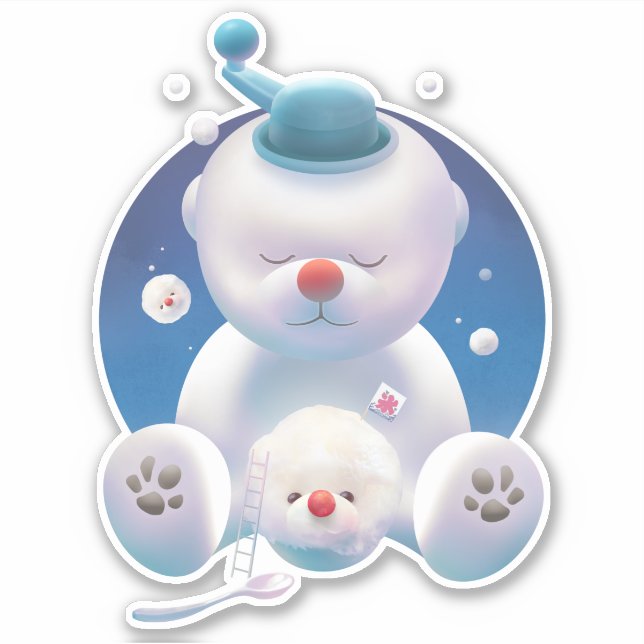 Sticker Rêve de Bichon Ice Shaver (Devant)