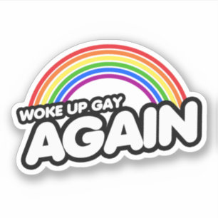 Sticker Réveillé encore gay
