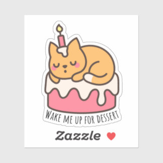 Sticker Réveillez-moi en dessert