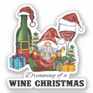 Sticker Rêver d'un Noël de vin