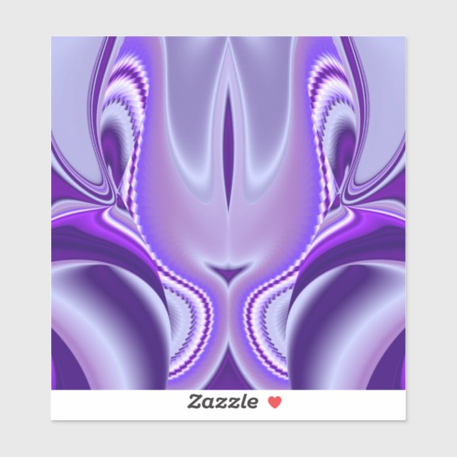 Sticker Rêves arc-en-ciel à fleurs violettes (Feuille)