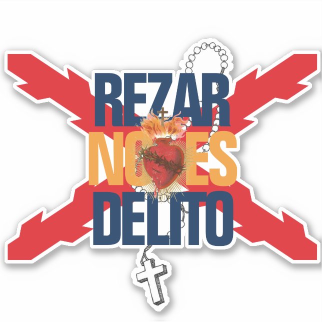 STICKER REZAR NO ES DELITO (Devant)
