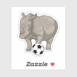 Sticker Rhinocéros Soccer