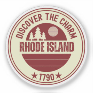 Sticker Rhode Island Souvenir - RI State Don
