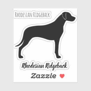 Sticker Rhodesian Ridgeback Chien Silhouette Ridgie Vinyl