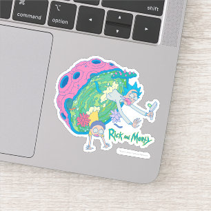 Sticker RICK ET MORTY™   Décrochage du portail infecté