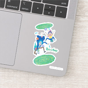 Sticker RICK ET MORTY™   Saut de portail infecté