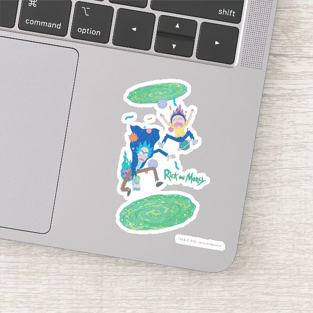 Sticker RICK ET MORTY™ | Saut de portail infecté (Détail)